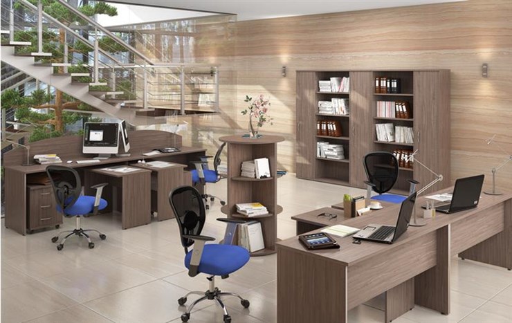 Офисный набор мебели IMAGO три стола, 2 шкафа, стеллаж, тумба в Черкесске - изображение 6